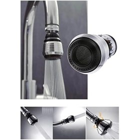 Resim Tasarruflu Siyah Fonksiyonlu Musluk Başlığı Yağmurlama Perlatör Siyah 