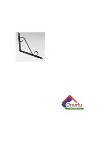 Resim Demirhan 20X30 Ferforje Raf Altı Siyah Dm011 