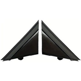 Resim Hightower Fıat 500 2012-2019 Ön Kapı Aynası Üçgen Plaka Kapağı Glossy Siyah 1 Çift 