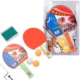 Resim Masa Tenisi Seti-2 Masa Tenisi Raketi + File & Demir+3 Pinpon Topu 
