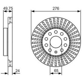 Resim Volkswagen Golf 7 1.4tsı 2012-2019 Bosch Ön Disk 276 Mm 2 Adet 
