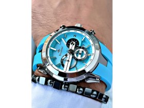 Resim Bentini Slikon Kayışlı Fonksiyonlu Erkek Kol Saati 