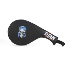 Resim Titan Sport Taekwondo, Kick Boks ve Muay Thai Kurukafa Desenli Siyah Raket Ellik 