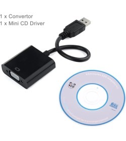 Resim Boblov USB 3.0 To VGA Çevirici Dönüştürücü Adaptör Kablosu Usb Vga Kablo 