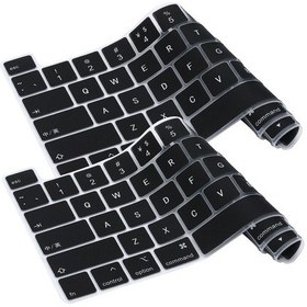 Resim MacBook Uyumlu Pro 13' 2020 A2338 (M1) Silikon Klavye Koruyucu Touchbar 