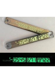 Resim BARBUN Vantuzlu Fosforlu Telefon Plakası Parktel Numaratör 