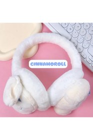 Resim So Iconic Sanrio Cinnamoroll Sevimli Beyaz Renk Peluş Kulaklık 