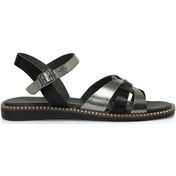 Resim İnci Incı Arıa 5fx Siyah Kadın Düz Sandalet Siyah 