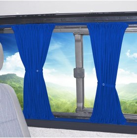 Resim Oto Pandami Renault Kangoo 1 . Nesil Kısa Şase 1997-2009 Uyumlu Mavi Raylı Oto Perde Takımı 