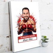 Resim Karikatürlü Erkek Boksör Kanvas Tablo 