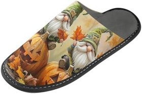 Resim ODAWA Ev Terliği Sevimli Noel Karlı Cüceler Erkek Bellek Köpük Terlik Yumuşak Sıcak Yatak Odası Terlik 