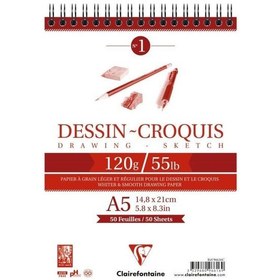 Resim Clairefontaine Dessin Croquis Çizim Defteri 120G 50 Yaprak A5 