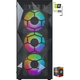 Resim Cachex RTX08 Ryzen 5 3600 32GB 1tb SSD 8 GB RTX3050 Oyuncu Masaüstü Bilgisayar 