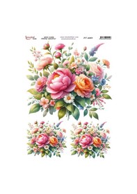 Resim Pirinç Dekopaj Kağıdı 30x42cm Pt-4089 Çiçek 
