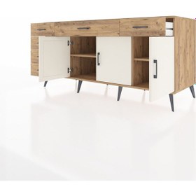 Resim Kronos Konsol 2 Raflı 6 Çekmeceli 3 Kapaklı 176x59x83 Çam-aytaşı/çam Aytaşı/çam 