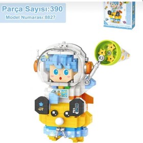 Resim Benisa Shop Loz Micro Blokc Serisi Mavi Astronot 390 Parça Lego Oyuncak Astronot Yapım Seti 