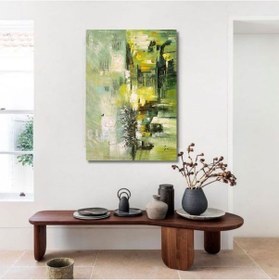 Resim Soyut Büyük Boy El Yapımı Yağlı Boya Tablo 94x129cm 