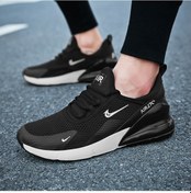 Resim Unisex Hava Yastıklı Spor Ayakkabı - Nefes Alabilir Kaydırmaz Moda Sneaker 36-47 Numara, 270/271/273 Model Antrasit - Beyaz - Siyah 