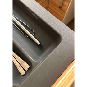 Resim Gri Renk Çekmece Içi Düzenleyici Kaşıklık 42X49 cm 