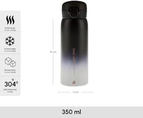 Resim Karaca Skyfall Çelik Sızdırmaz Siyah Termos 350 Ml 