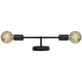 Resim RİOLİGHT Retro Ikili Metal Tavan Avizesi 