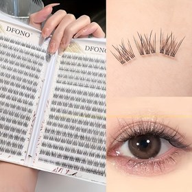 Resim 1 kutu 384 kirpik kitabı, tek kirpik, ince çapraz kirpik balık kuyruğu tasarımı, yumuşak ve hafif, günlük veya işe gidip gelme makyajı için çok uygun, birden fazla kez kullanılabilir 