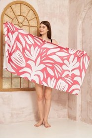 Resim Leaf Baskılı pamuklu Plaj Havlusu 