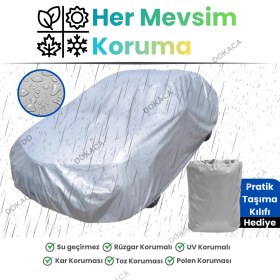 Resim Dokaca Gri Mercedes Sl (R107) 1971 - 1989 Uyumulu Oto Branda, Araba Brandası, Koruyucu Örtü 