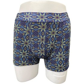Resim Zenura Erkek Desenli Boxer - Geometrik Yıldız Desen 2304d Lacivert 