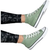 Resim Bilekli Keten Kadın Spor Ayakkabı Yeşil 