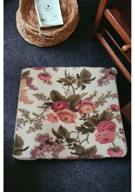 Resim Mirzade 4'lü Paket Sandalye Minderi Tekli 40x40-ingiliz Gülü 208 001 