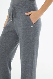 Resim Beli Lastikli Triko Pantolon - GRİ / 40 