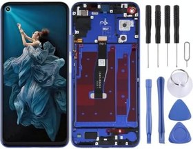 Resim Huawei Nova 5T Uyumlu Lcd Ekran Dokunmatik Full Çıtalı Mavi YAL-L21 