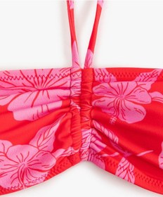 Resim Koton Çiçek Desenli Straplez Bikini Üstü Pembe Desenli 5sak10251mm Pembe Desenli 