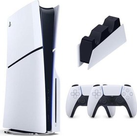Resim Playstation 5 Slim Cd Edition + 2. DualSense Ps5 Kol + Sarj istasyonu (ithalatçı Garantili) 