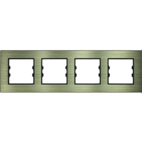 Resim Asfir Schneider Asfora Serisi Alüminyum Bronz Dörtlü Çerçeve Alg104-71 Modeli 