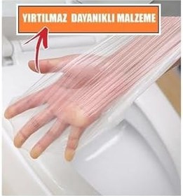 Resim Tafce Klozet Kapak Örtüsü Pratik Kullanımlı Hijyenik Klozet Kapağı Poşeti 50 Adet 