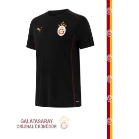 Resim Galatasaray Lisanslı Siyah Puma A Takım T-Shirt Şal Atkı Hediyeli 