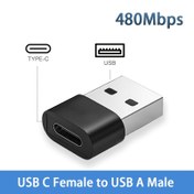 Resim USB Erkekten USB C Adaptör (1/2/4 Paket), iPhone15 14 13 Plus Pro Max, iPad Pro Air 4 Mini 6 Neredeyse Tüm USB Cihazlar için Hızlı Şarj/Transfer ve OTG Fonksiyonu. 