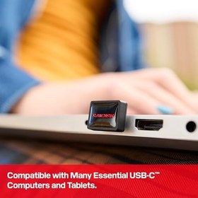 Resim SANDISK 128 GB Extreme Fit USB-C Flash Sürücü - 400 MB/sn'ye kadar Okuma hızı, USB 3.2 Gen 1, USB Type-C - Tak ve Kal Depolama - Siyah - SDCZ530-128G-G46 