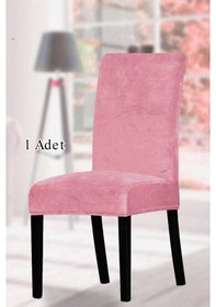 Resim StarMall Ipek Kadife Sandalye Kılıfı Sandalye Örtüsü Lastikli Standart 1 Adet Pembe 