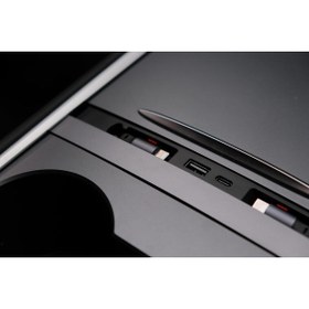 Resim SEWRS 467FHM5GGF4 Tesla Model Y ile Uyumlu USB Type-C Lightning Şarj Çoklayıcı Adaptör GHFYFY65FGJ43 