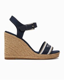 Resim Tommy Hilfiger Mono Webbing Wedge Espadrilles Topuklu Sandalet 