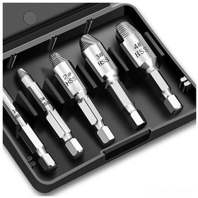 Resim Yaleker 5 Adet Tita Boyalı Hss Kayıp Vida Çıkarıcı Seti - Kesikli Vida Ve Kırık Somun Çıkarma Aracı Kutu İçerisinde 