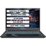 Resim Gigabyte G5 KF-E3EE313SD32 Intel Core i5 12500H 32GB 512GB SSD RTX4060 Freedos 15.6\ FHD IPS 144Hz Taşınabilir Bilgisayar 