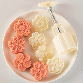 Resim 4 adet Ayçöreği Kabartma Tatlı Kabartma Plastik Kalıp, Basma Kalıbı 