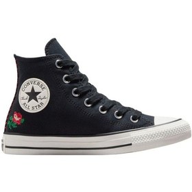 Resim All Star Gül Çarpı Dikiş Kadın Siyah Sneaker-6930 Siyah 