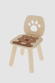 Resim Kaju Kids Çocuk Sandalyesi - Lisanslı Ürün - Doğal Ahşap - 3/4 Yaş 