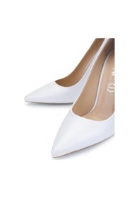 Resim Tamer Tanca Kadın Hakiki Deri Beyaz Sedef Topuklu Ayakkabı 1027 253 Bn Ayk Y25 Beyaz Sedef Beyaz 