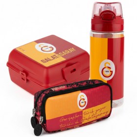 Resim Galatasaray Lisanslı 3’lü Okul Seti – Parçalı Tasarım Beslenme Kutusu + 500 ml Matara + Kalemlik 